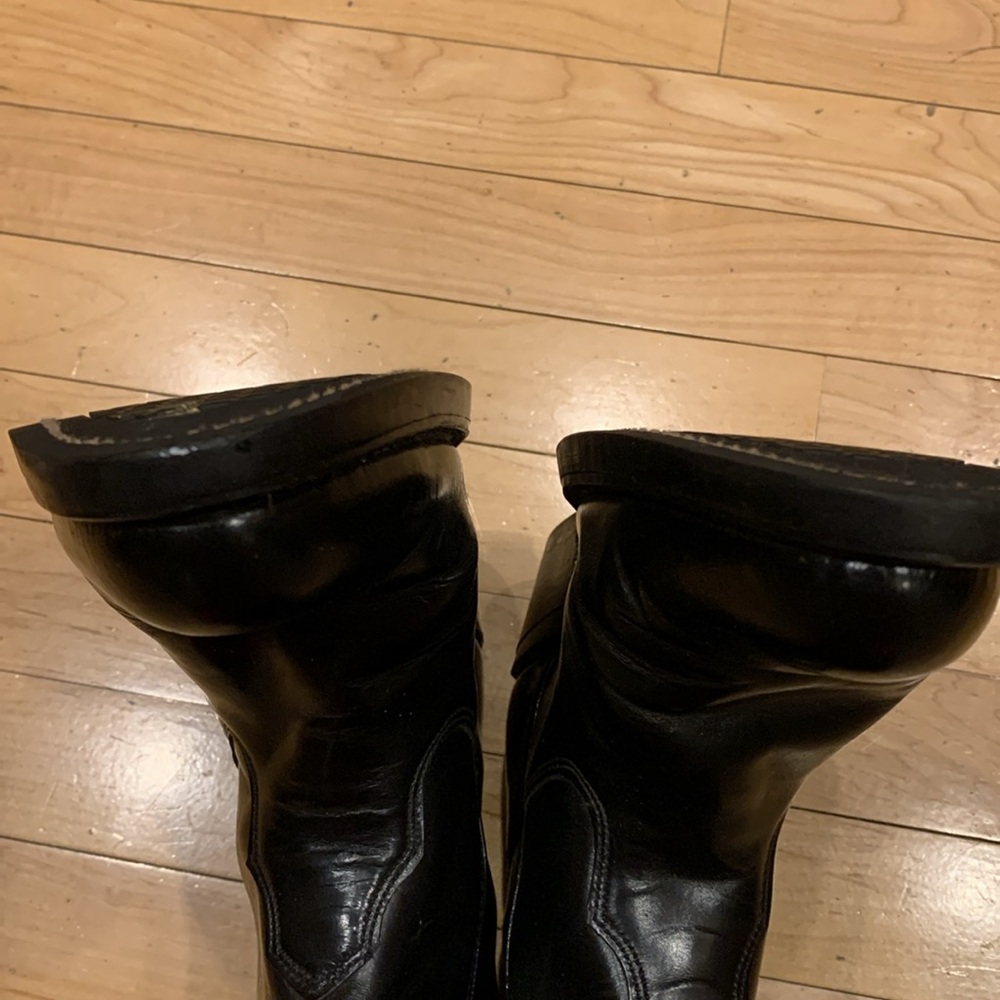 Leather Cowboy Style Boots 7.5 D - Picture 11 of 17